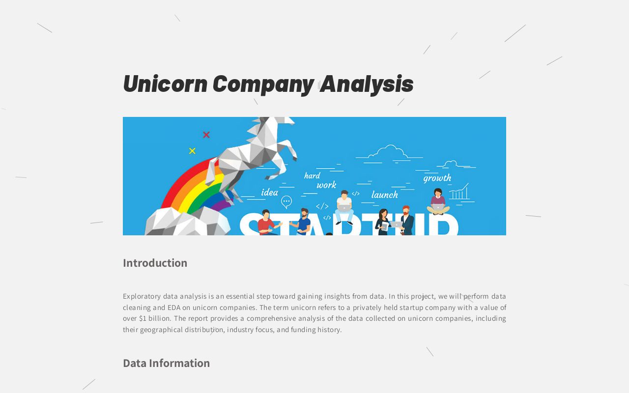 Unicorn Company Analysis